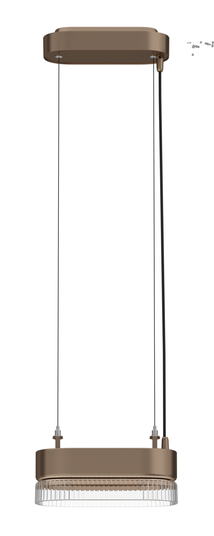 Rectangular Crystal Ring Suspended Main Light